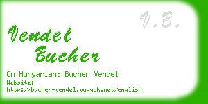 vendel bucher business card